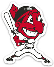 Cleveland Indians 1946 Chief Wahoo at Bat Vintage Type Die-Cut MAGNET picture