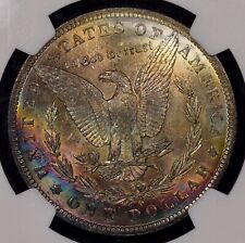 1884-O $1 NGC MS63 Morgan Silver Dollar Rainbow Toning picture