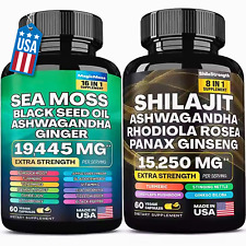 Sea Moss & Shilajit (Black Seed Oil, Turmeric, Ashwagandha, Ginger, Vitamin D) picture