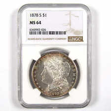 1878 S Morgan Dollar MS 64 NGC 90% Silver $1 Uncirculated SKU:I7738 picture