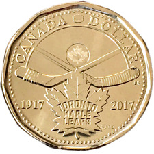Canada 2017 Toronto Maple Leafs BU UNC Uncirculated Loonie picture