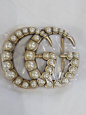 Womens GUCCI Gold Pearl GG Buckle picture