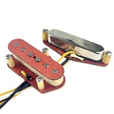 Mix custom pickup Tele with two different color tones and unique red cover picture