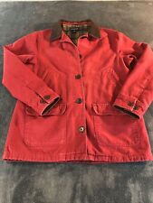 Lands End Barn Jacket Womens Small Flannel Lined Chore Field Jacket Corduroy picture