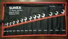 Sunex 4-way open end angle wrench set 14pc 6-19mm LOOK #9914MA picture