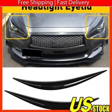 For Infiniti Q50 2014-19 High Quality Piano Black Headlight Eyelid Eyebrow Cover picture