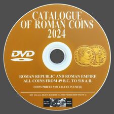 CATALOG OF ROMAN COINS 2024 ON DVD - CATALOGUE - ALL PRICES IN USD -NEW ORIGINAL picture