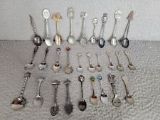 Vintage Souvenir Travel Mini Spoons LOT OF 28 picture