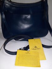 Vintage PATRICIA NASH Distressed Leather Carribean Blue Brayden Crossbody Bag picture