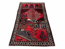 3x5 New Vintage Handmade Tribal Balouchi Rug Organic Dyes Red Buildings Nature picture