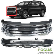 2Pcs Front Upper&Lower Grille Grill Set Chrome&Black For 2020 21-2023 GMC Acadia picture