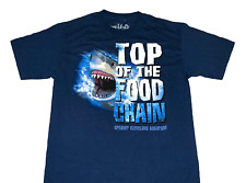 Vintage 2010s Cleveland Ohio Aquarium Shark Top Of Food Chain T-Shirt New MEDIUM picture