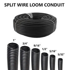 Split Wire Loom Conduit Convoluted Tubing Flex Harness Cable Protector Cover Lot picture