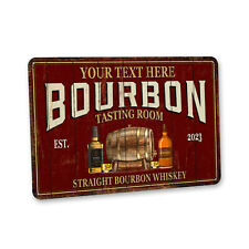 Custom Bourbon Bar Sign Personalized Bourbon Gift Metal Sign Saloon 108122002180 picture