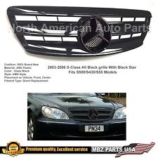 S430 S500 S55 S600 S-Class All Black Grille Black Star AMG 2003 2004 2005 2006 picture