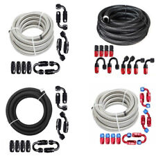 Stainless Steel Braided 6/8/10/AN CPE Fuel/Oil/Gas Hose Line & Fittings Kit 20FT picture