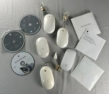 LOT OF 8 Vintage Apple Wired Mouse USB + 3 CD-roms  picture