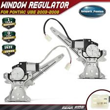 2x Rear L&R Power Window Regulator w/ Motor Assembly for Pontiac Vibe 2003-2008 picture