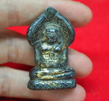 Amazing Antique Cobra Seated buddha naga Eye gemstone Amulet status amulet picture
