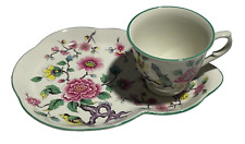 VINTAGE TENNIS SET Cup and Saucer/Plate OLD FOLEY James Kent Chinese Rose picture