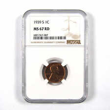 1939 S Lincoln Wheat Cent MS 67 RD NGC Penny 1c Uncirculated SKU:I9709 picture