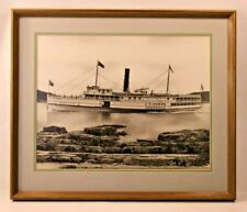Antique VTG Steamer Steamship J.T. Morse Eastern S.S. Cutter Picture Framed Ship picture