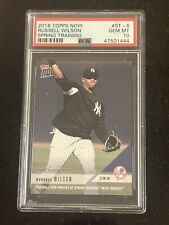2018 Topps Now ST-6 Russell Wilson New York Yankees Card PSA 10 Print Run 1987 picture