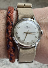 Vtg Bucherer Stainless Steel Men's Watch 17 Jewels Wind Up Classic 50s 60s 70s picture