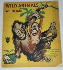 Vintage 1935  Children's Book WILD ANIMALS AT HOME Paperback  picture