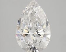 Lab-Created Diamond 3.64 Ct Pear F VS2 Quality Excellent Cut GIA Certified picture