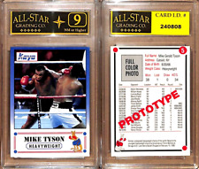 MIKE TYSON VINTAGE 1991 KAYO PROTOTYPE BOXING CARD #5 GRADED ASG 9 NM #BM picture