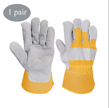 Cowsplit Leather Welding Gloves Safety Fire Gloves for Mechanic Construction Man picture