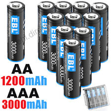 EBL  AA Lithium 3000mAh  AAA 1200mAh Batteries Non-rechargeable 1.5V + Case Lot picture