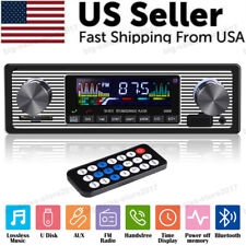 Bluetooth Vintage Car FM Radio MP3 Player USB Classic Stereo Audio Receiver AUX picture