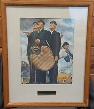 Norman Rockwell Baseball PRINT,/ART Framed And SIGNED  picture