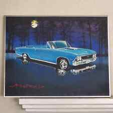 Vintage 1994 Anderson Oil Painting 1966 Chevy Convertible 28x22x1.25 Inch Framed picture