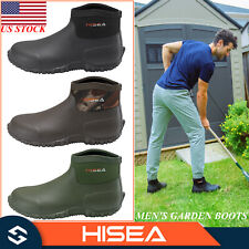 HISEA Men's Garden Boots Waterproof Insulated Chore Working Shoes Mud Rain Boots picture