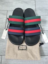 NEW Gucci Rubber Sandals Slide Men's Red/Green  Gucci UK 12 US 12.5/13 picture