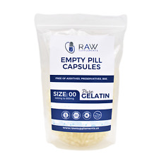 Empty Gelatin Clear Pill Capsules Size 00 Certified Kosher Gluten Free Gel Caps picture