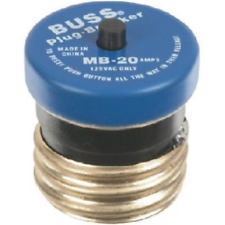 Bussmann 20 Amp Edison Base Plug Fuse Mini Breaker Circuit Breaker 125V BP/MB-20 picture