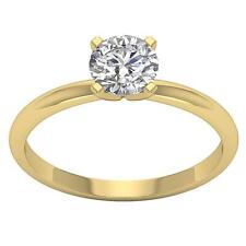 VS1 F 1.25 Ct Lab Grown Round Diamond Solitaire Anniversary Ring 14K Solid Gold picture