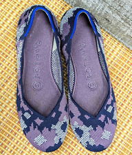 Rothy's The Flat Round Toe Botanicamo Purple Camo Womens Ballet Flats Size 5 picture