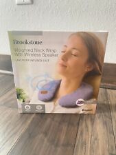 Brookstone Weighted Neck Wrap with Wireless Speaker (Lavender Infused Salt) picture