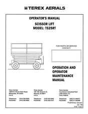 Terex Aerials Scissor Lift TS25RT Operators Operation Maintenance Manual picture