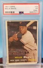 💥 1957 Topps WILLIE MAYS # 10 PSA Graded 💥 picture