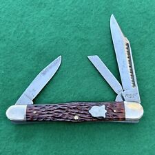 c.1950s Powr-Kraft USA Camillus Montgomery Wards Carpenter Whittler Pocket Knife picture