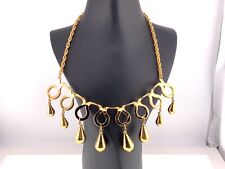 Vintage 1950s Signed Napier Runway Statement Couture Charm Necklace Mid Modern picture