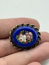Vintage 1920's Victorian Micro-Mosaic Floral Brooch picture