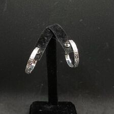 vintage l h segal california silver tone clip on hoop earrings pattern picture