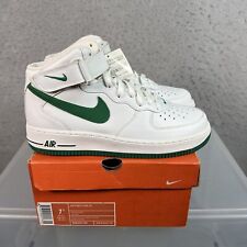 Deadstock NWT 2005 Nike Air Force 1 Mid White Green Adult Mens 7.5 US picture